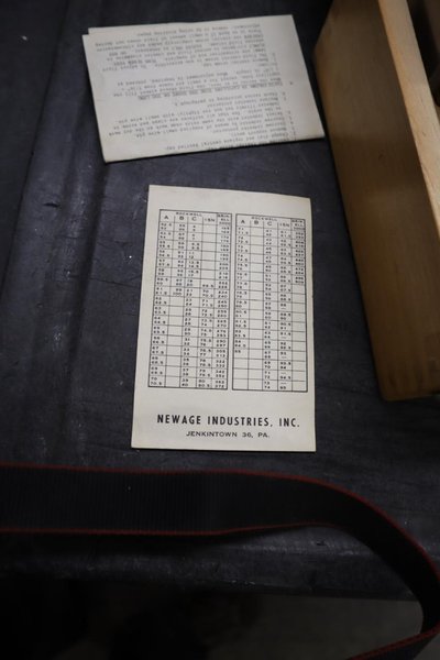 Newage Portable Hardness Tester with Standards in Wood Case- Auction Item