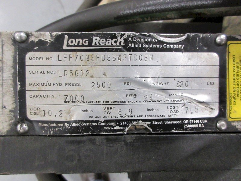 Long Reach | Allied Systems Company LFP Series Wide Opening Fork Positioners- Auction Item