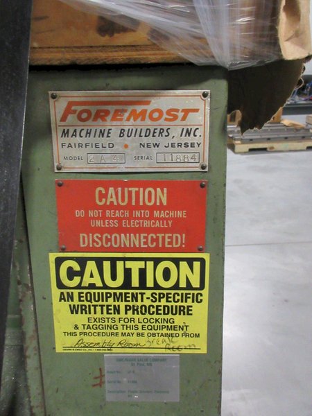 Foremost 2A4 Plastic Grinder, 5.5" x 8" Cutting Chamber, 3 HP- Auction Item