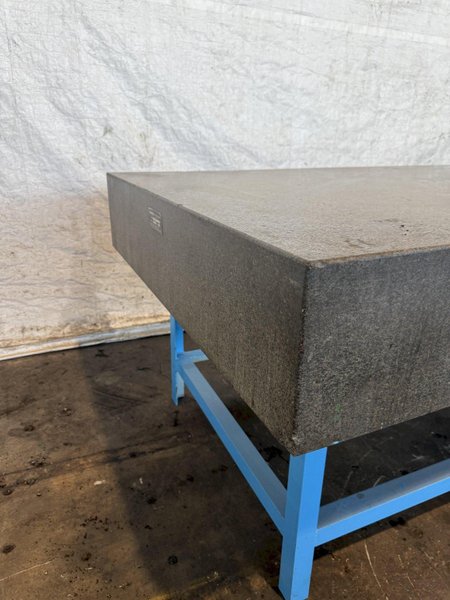 96&quot; X 48&quot; X 10&quot; GRANITE SURFACE PLATE W/ STAND. STOCK # 0881225.
