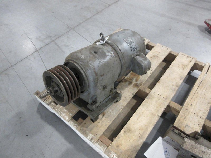Lima 5HP Electric Motor with 4 Speed Gearbox and 4 Place 7" Diameter Pulley- Auction Item