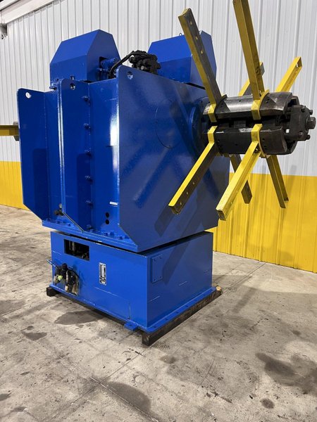 11,000 LB X 24&quot; X 70&quot; DATEC MODEL #UCM-5000W DOUBLE END MOTORIZED COIL REEL UNCOILER: STOCK# 4109