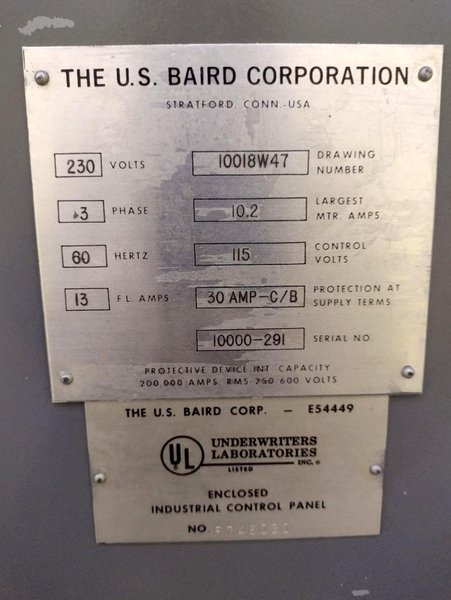 US BAIRD # 00 FOURSLIDE. STOCK # 1109525