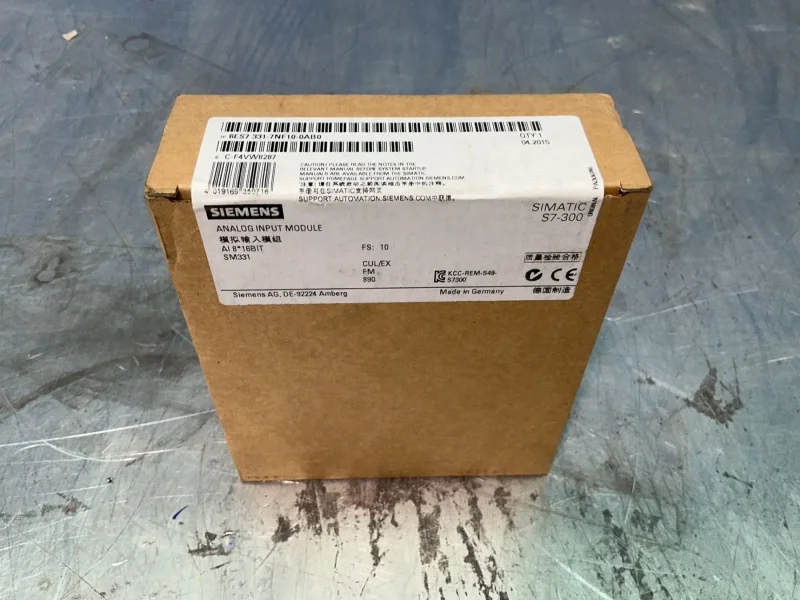 SIEMENS SIMATIC S7-300 ANALOG INPUT MODULE  -  6ES7 331-7NF10-0AB0