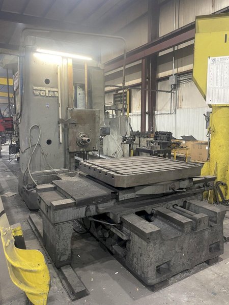 5&quot; WOTAN  MODEL #B-130 ROTARY TABLE &amp; #50 TAPER HORIZONTAL BORING MILL: STOCK 15974