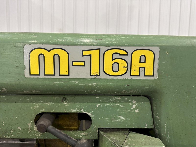 16" x 16" HYD-MECH MODEL #M-16A FULLY AUTOMATIC HORIZONTAL BANDSAW WITH POWER MITRE SWIVEL: STOCK #23105