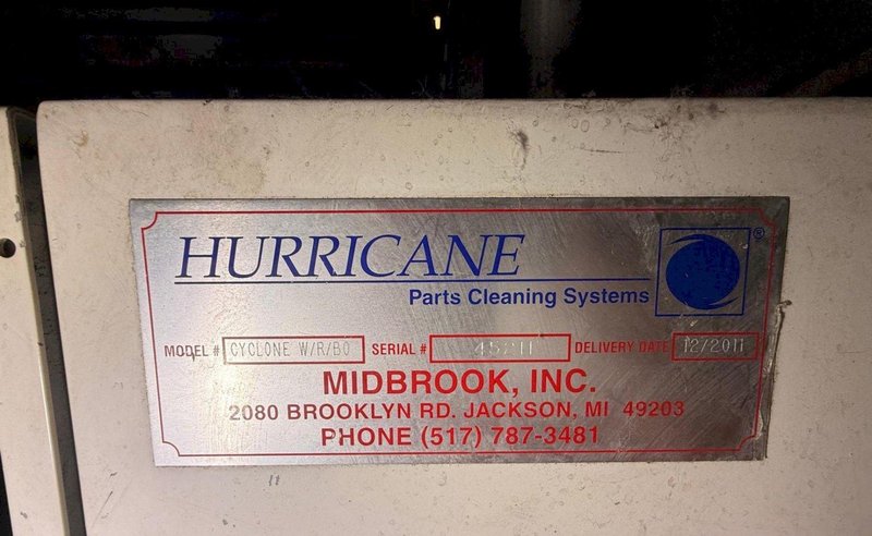 24" W X 10" H MIDBROOK MODEL #CYCLONE W/R/BD STAINLESS STEEL BELT STYLE PARTS WASHER 2011: YOBRO #24811