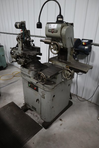 Cincinnati Monoset Tool and Cutter Grinder W/ Work Bench &amp; Accessories- Auction Item
