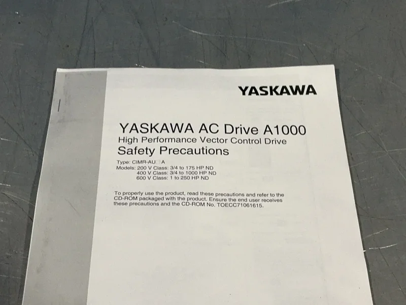 YASKAWA SERVO DRIVE  -  CIMR-AU4A0044FAA