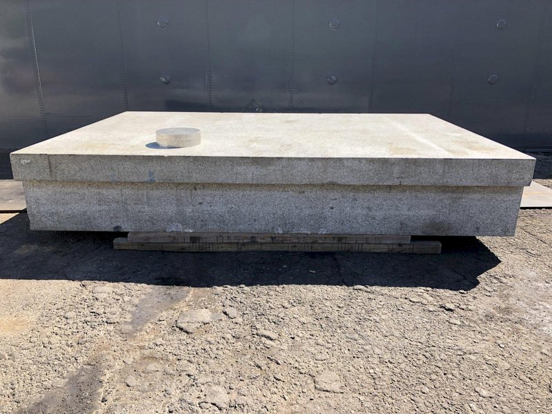 96&quot; X 144&quot; X 24&quot; THICK SALT AND PEPPER TWO LEDGE GRANITE SURFACE PLATE: STOCK #17082