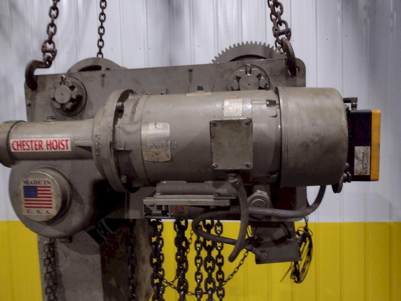 24 TON (48,000 LBS) CHESTER LOW HEADROOM ELECTRIC CHAIN HOIST: STOCK #10210