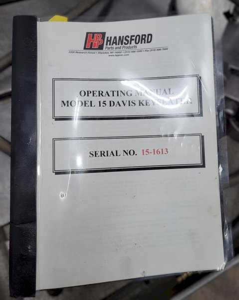 1/16 - 1 ½” Capacity Hansford Davis Model DA-15B Automatic Keyseater