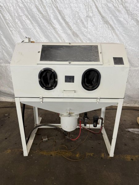 CYCLONE SAND BLAST CABINET W/ DUST COLLECTOR. STOCK # 0236325.