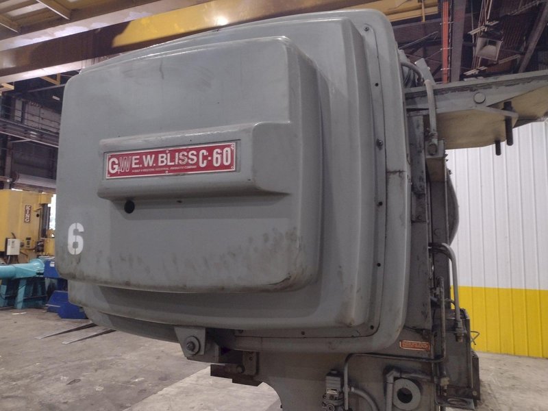 60 TON BLISS MODEL #C-60 OBI STAMPING PUNCH PRESS 8&quot; STROKE: STOCK #23462