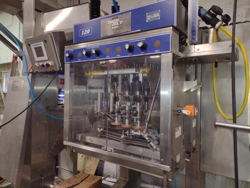 Pack West 120 Inline Capper with #7+2 Vertical Cap Elevator – Complete Automatic Bottle Capping System