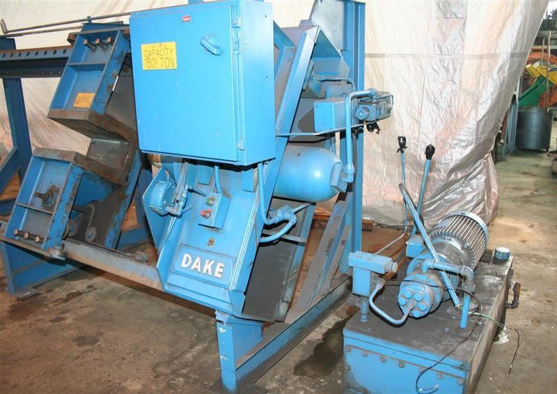 150 TON X 20' DAKE HORIZONTAL INCLINED WHEEL PRESS: STOCK #56640