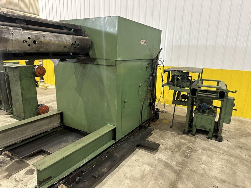 20,000 LB X 48&quot; RED BUD RBI MODEL #RM48-20S COIL REEL UNCOILER &amp; CAR: STOCK #19764