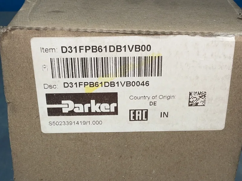 PARKER HYDRAULIC SERVO VALVE  -  D31FPB61DB1VB00