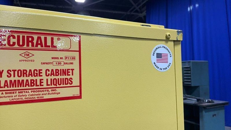 A &amp; A SHEET METAL PRODUCTS 120 GAL / 4 SHELVES FLAMMABLE STORAGE CABINET   -  P1120