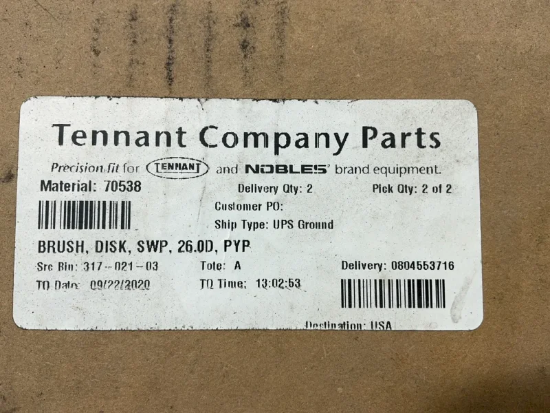 TENNANT COMPANY PARTS 18” DIAMETER SWEEPER DISK BRUSHES  -  70538