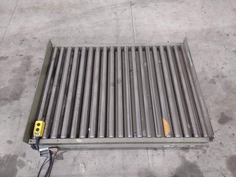 3800 LBS X 60" X 42" SOUTHWORTH MODEL #LS4-36 HYDRAULIC SCISSOR LIFT TABLE WITH ROLLER TOP, 110 VOLT: STOCK #20885