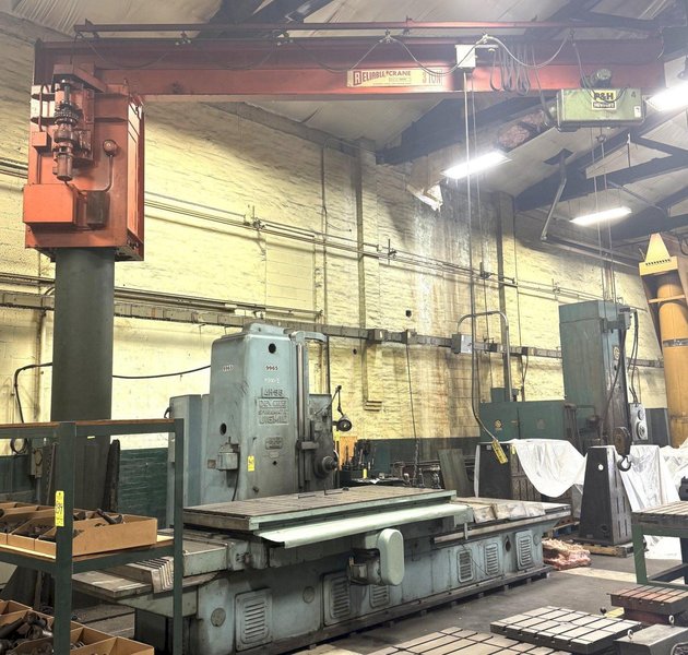 3 Ton Reliable Crane Jib Crane, P &amp; H Hoist, Power Rotation, Power Trolley, 18' Under, 18' Span