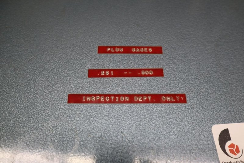 Micron Pin Plug Gage Set .251-.500" Plus in Steel Case- Auction Item