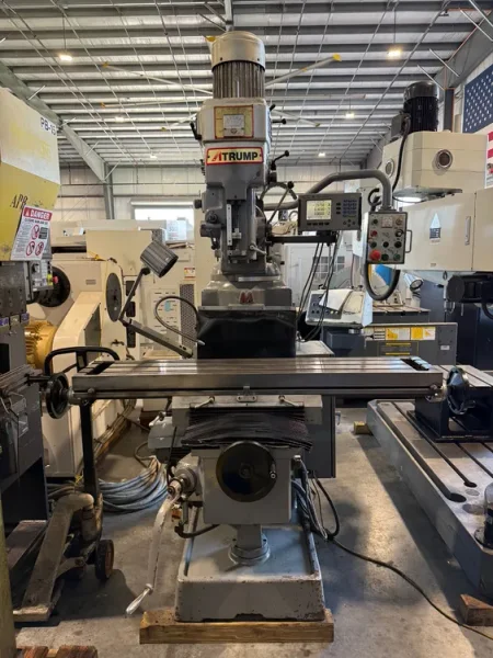 ATRUMP K6F Heavy Duty Milling Machine 40 Taper 6 H.P. DRO 2003’# 7694
