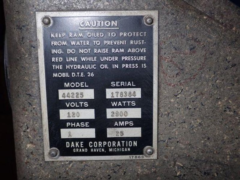 DAKE HEATED PLATEN PRESS  -  44225