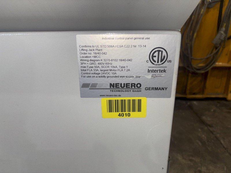 (4) 20 TON (160,000 LBS TOTAL) RAILWAY / NEUERO HEAVY DUTY MOBILE VERTICAL LIFT JACKS: YOBRO #24229