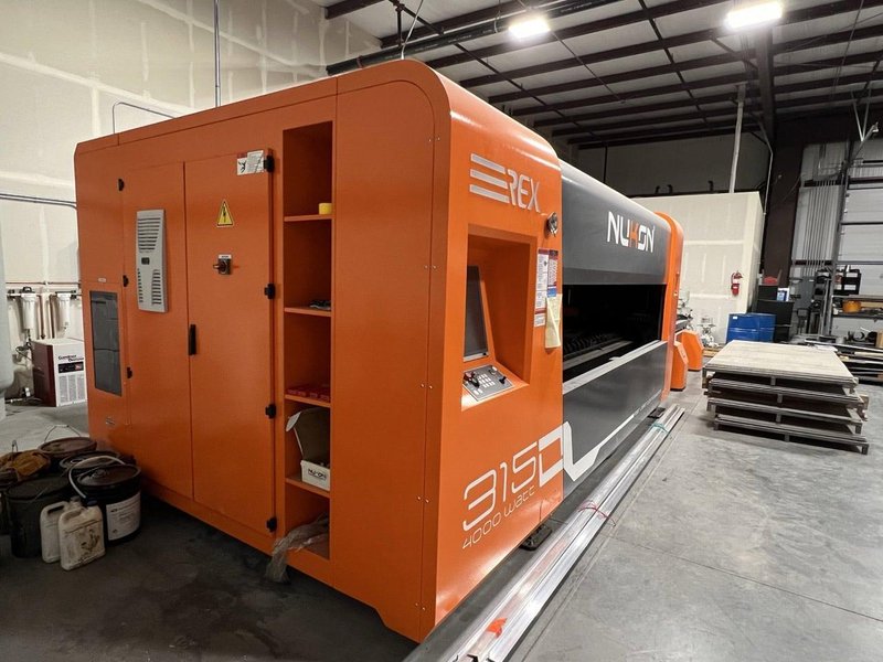 4000 Watt Nukon REX315 GX Fiber Laser, 2022 – 5’x10′ Table,  Dust Collector, Chiller