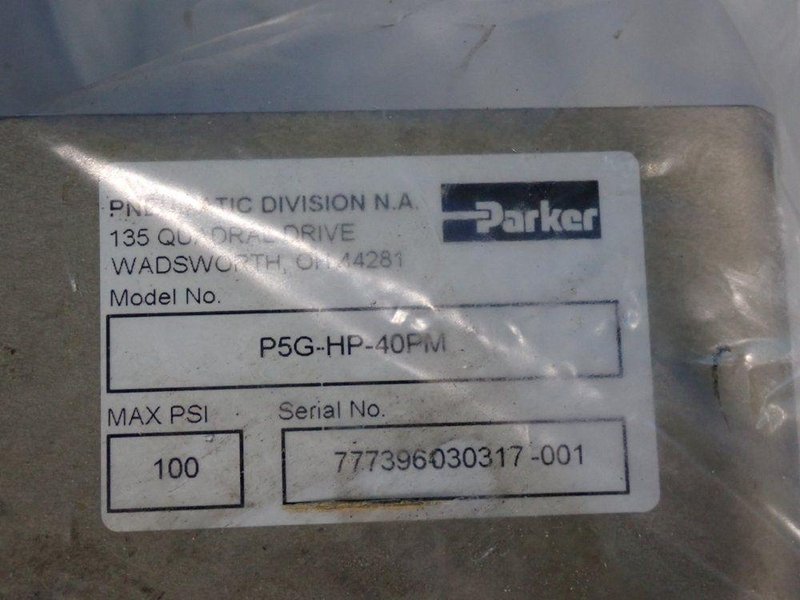 PARKER 100 PSI MANIFOLD BLOCK   -  P5G-HP-40PM