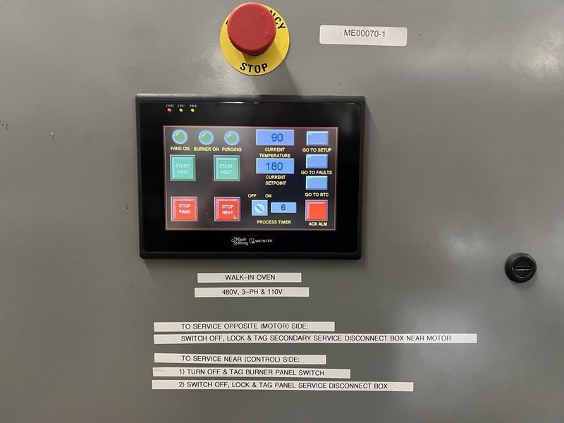 750 BTU/HR Reliant Powder Coating Natural Gas Oven, 2012 – Power Flame Burner FD75–PB