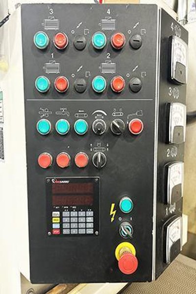 TIMESAVERS LYNX 19MWT-DDDD-60 WET PROCESS ABRASIVE 4 BELT DEBURRING/SURFACE FINISHING MACHINE, 2019