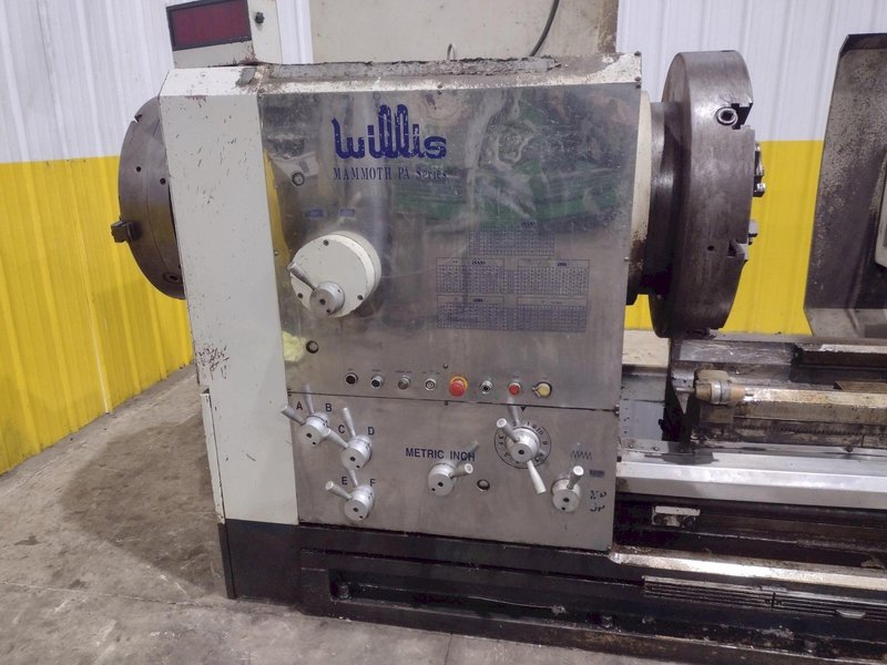 35" x 120" WILLIS MODEL #PK35 HOLLOW SPINDLE ENGINE LATHE 10" HOLE: YOBRO #24547