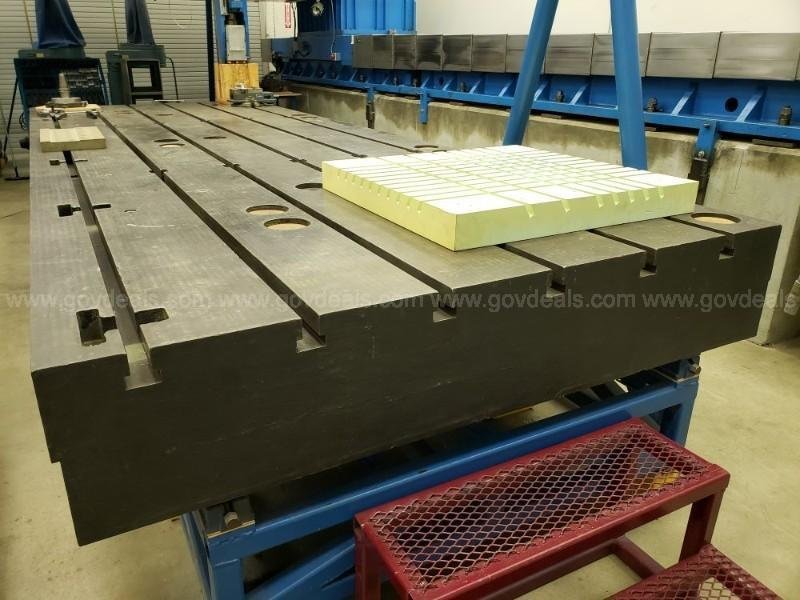 STEEL LAYOUT TABLE WITH T SLOTS: STOCK #73825