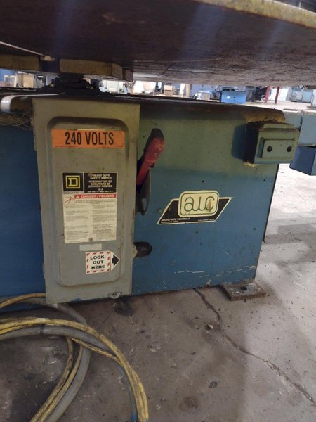 5,500 LBS X 48" AWC (ACCRA-WIRE CONTROLS) MODEL #F-200AF HORIZONTAL PALLET TYPE POWERED DE-COILER REEL: STOCK #19267