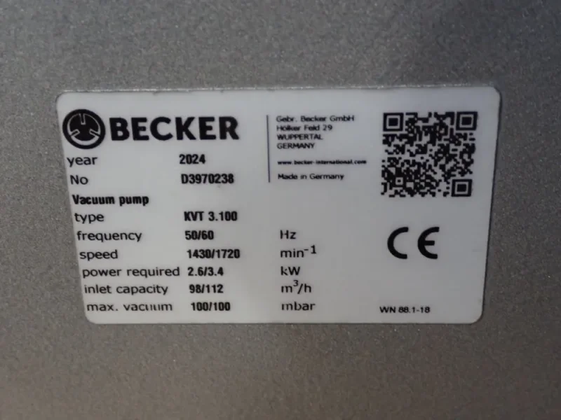 BECKER 98/112 M^3/H VACUUM PUMP  -  KVT 3.100