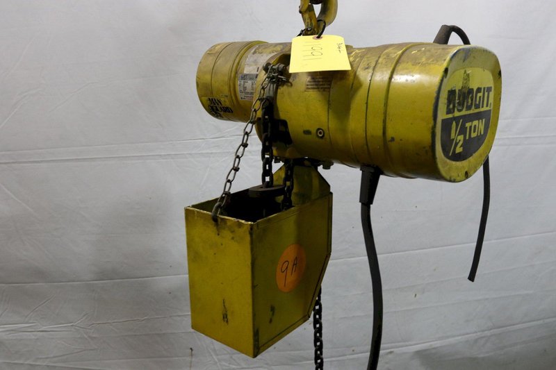 1/2 TON BUDGIT POWER CHAIN HOIST : STOCK #11991