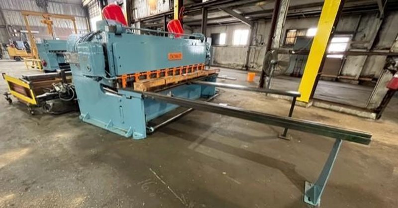 10&#039; X 3/8&quot; CINCINNATI 2510 MECHANICAL SQUARING SHEAR. STOCK # 0779525