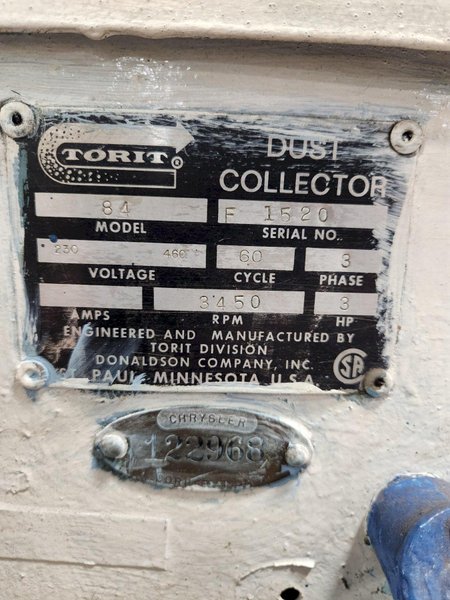 DONALDSON TORIT MODEL 84 DUST AND SMOKE COLLECTOR USED