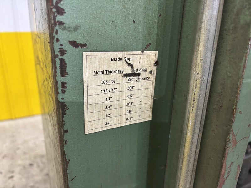 8&#039; X 1/4&quot; BETENBENDER HYDRAULIC POWER STEEL SQUARING SHEAR: STOCK #23332