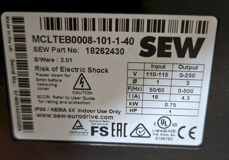 LAP EQUIPMENT NU1429 BYPASS CONVEYOR USED