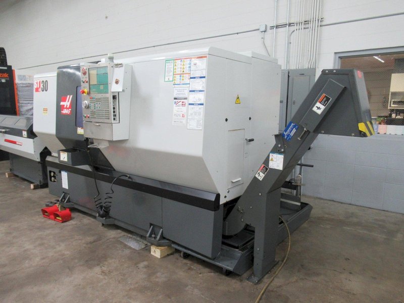 Haas ST-30 CNC Turning Center, Live Milling, 12 Station Turret, 3400 RPM Spindle, Tailstock, Chip Conveyor, Tool Presetter, Bar Feed