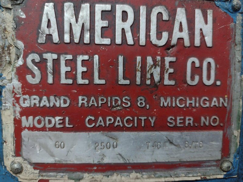 2500 LB X 20&quot; AMERICAN MODEL #60 MOTORIZED COIL REEL UNCOILER: STOCK #19260