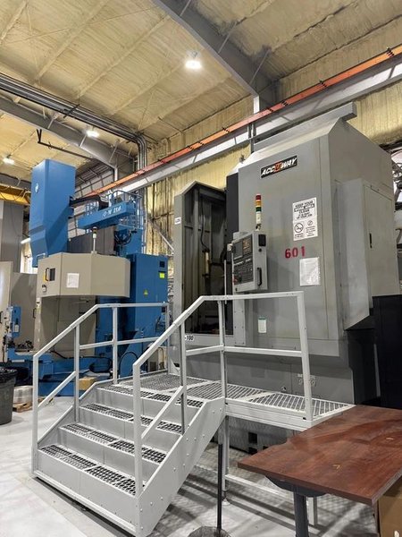 Accuway UV-100 CNC VTL, 2013 – Live Tooling, 40″ Chuck, Fanuc Control, 1200 Cut Hours