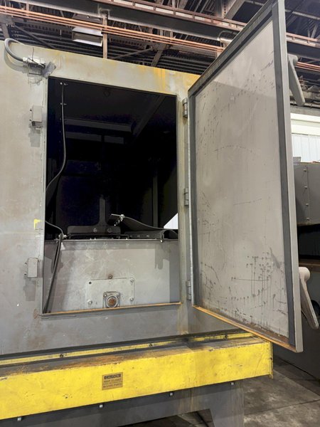72" WIDE x 16" HIGH PANGBORN MODEL #ES1821-125 TOP &amp; BOTTOM PLATE SHOT BLAST MACHINE, WITH DUST COLLECTOR: YOBRO #25181