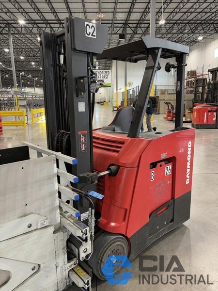 2021 - 3,000 LB. RAYMOND MODEL 415-C30TF STAND-UP ELECTRIC FORKLIFT