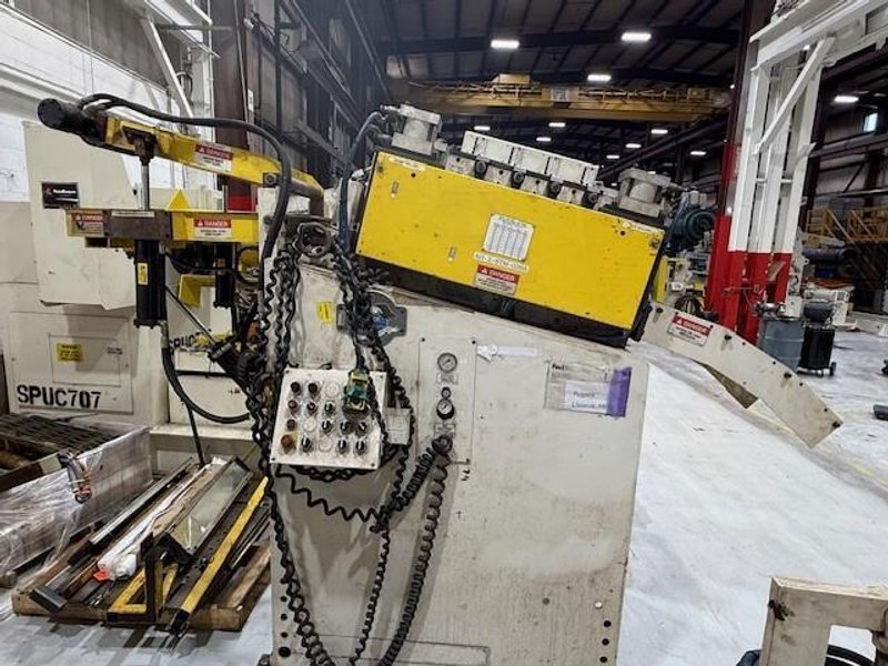 15,000 lbs. x 18&quot; Wide Coe Press Equipment Coil Reel and Coe Powered Straightener For Sale