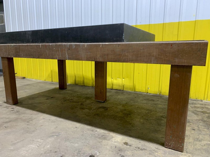 6&#039; X 4&#039; X 6&quot; BLACK GRANITE PRECISION LAYOUT SURFACE PLATE WITH STAND: STOCK 16238